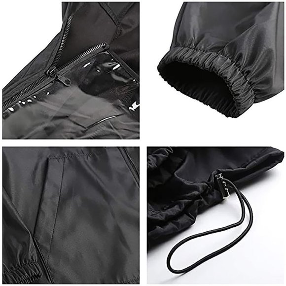 Black Detachable Face Shield Protective Jacket Hat Washable Anti Spit U.S - M - Picture 6 of 7